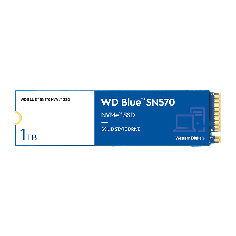 西部数据（wd） blue sn570 nvme ssd固态硬盘 m.2接口（nvme协议） ssd固态硬盘（ 螺丝钉 套装版） 1tb