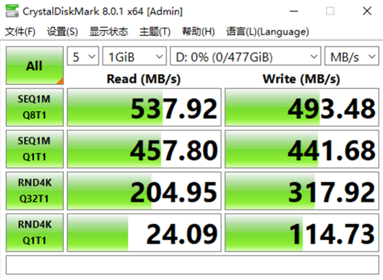 台电极光固态硬盘：高速读取550mb/s，sata固态的性能天花板的第2张示图